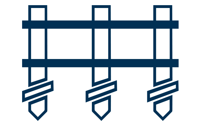 Установка фундамента