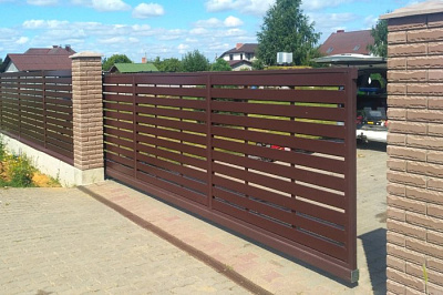 Консольные откатные ворота