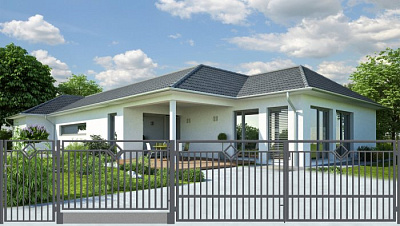 Механические распашные ворота