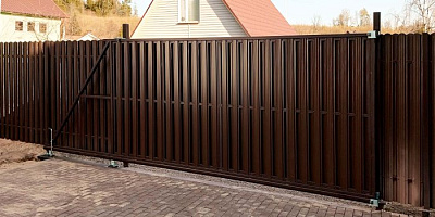 Откатные механические ворота